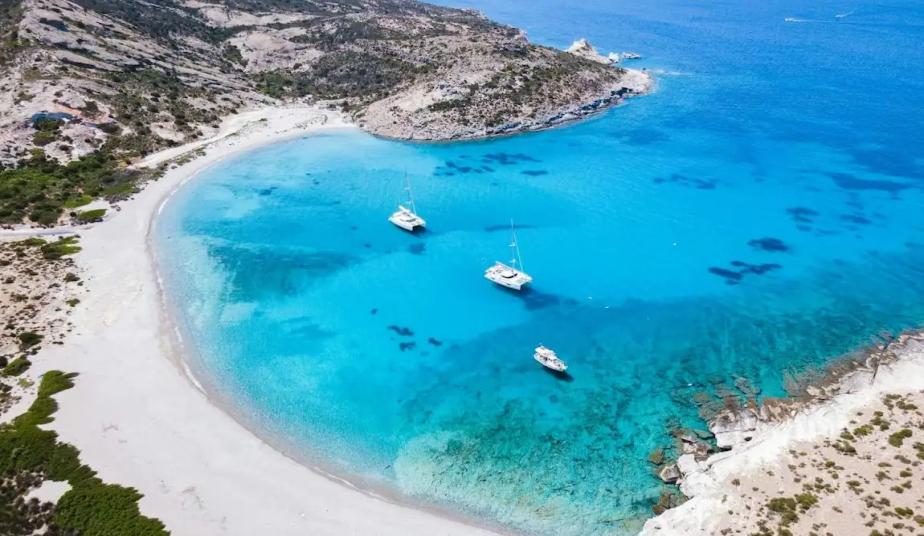 small group Milos Full Day Boat Cruise | Kleftiko, Gerakas & Poliegos