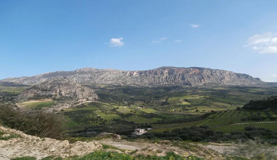 Traditional Cretan lunch at a local taverna in Archanes village during a private hiking tour from Heraklion