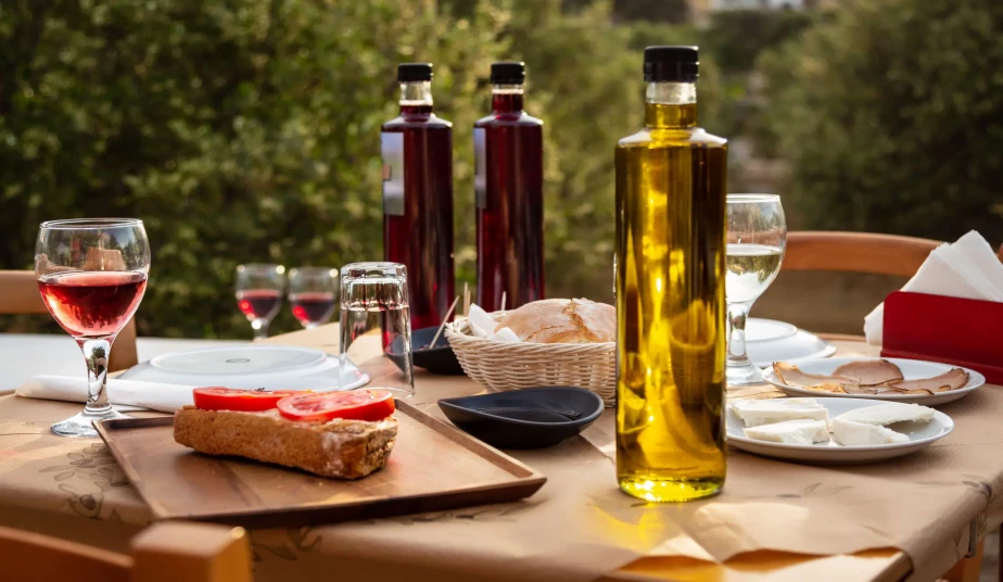 Wine Tour Mykonos, Olive Oil Tasting, Local Delicatessen & Live Music