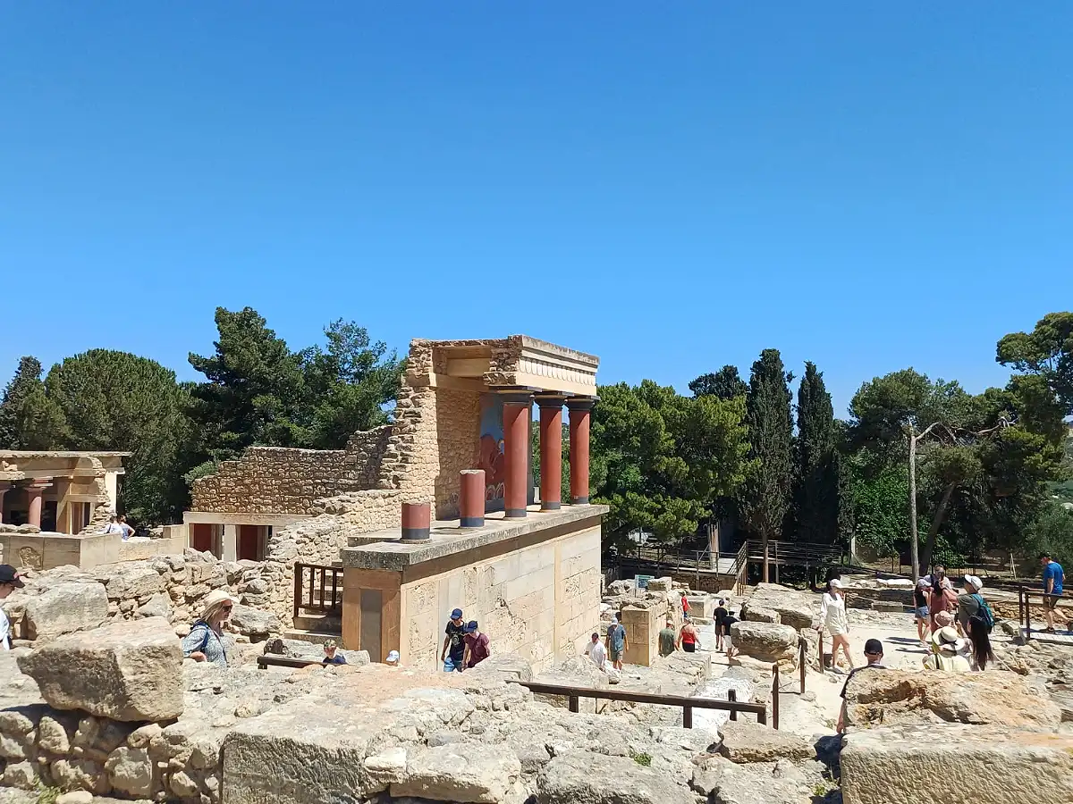 North entrance of the Palace of Knossos in Crete