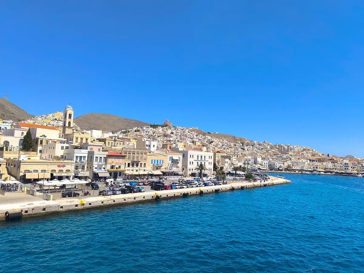 Ermoupoli harbor and town on Syros