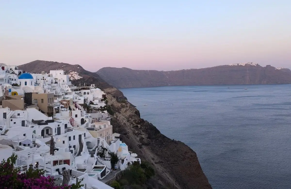 Santorini village on the caldera, Greece